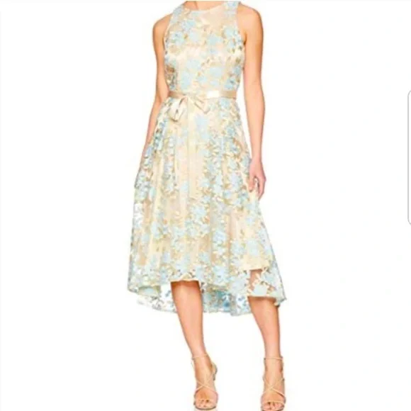 Dresses | Tahari Midi Embroidered Dress | Poshmark